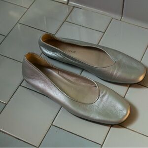 Metallic Silver Ballet Flat Size 7